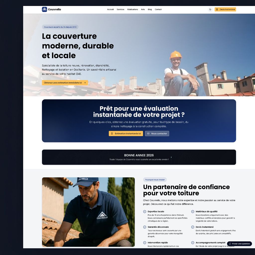 Tableau de bord CouvrAppy